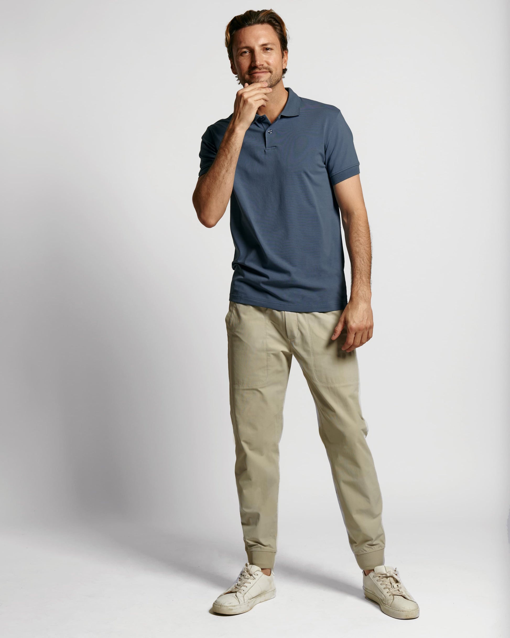 Neat Sweat Proof Short Sleeve Polo PDP Blue