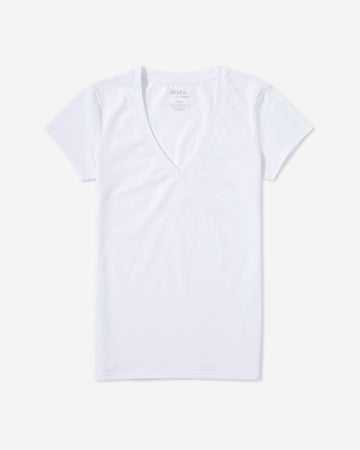 Womens White V Neck Undershirt