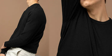  Man wearing full sleeve black shirt