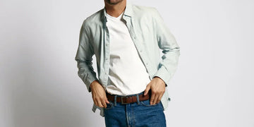 A man wearing neat apparel undershirt