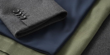 Close-up of premium fabrics used in quiet luxury men’s clothing.