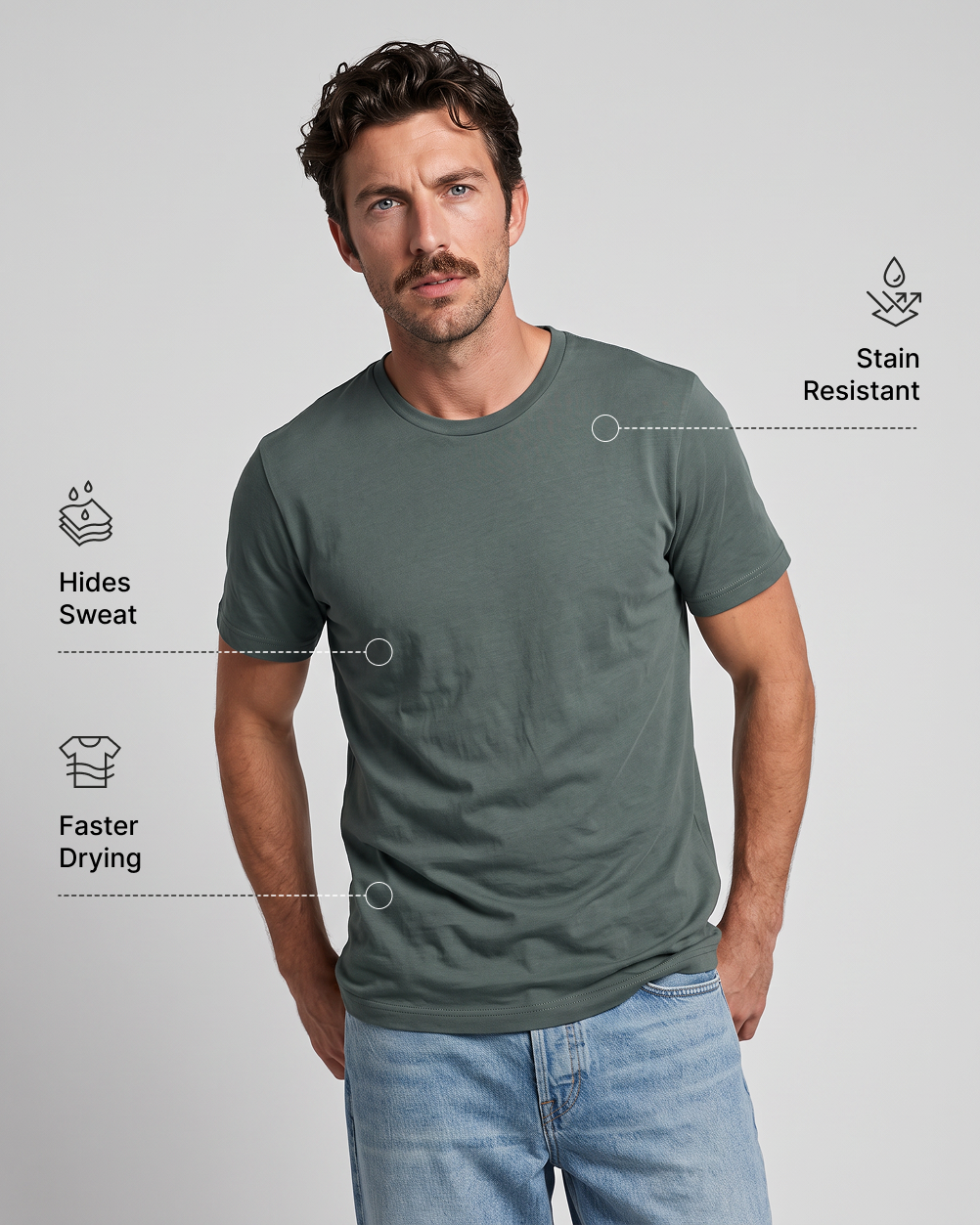Sweat Defender Crew - Forest
