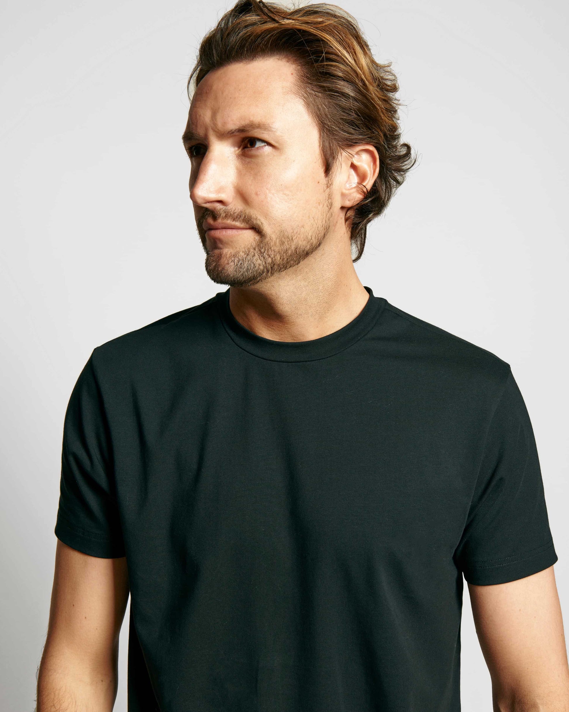 Model wearing Neat Sweat Proof Crew Neck
