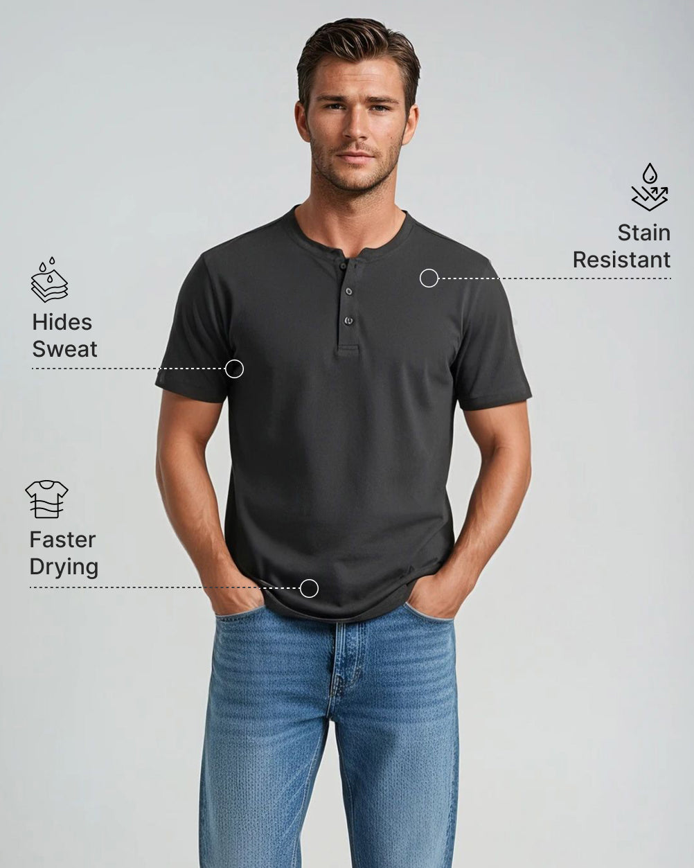 Sweat Defender Henley (Pre-Order)
