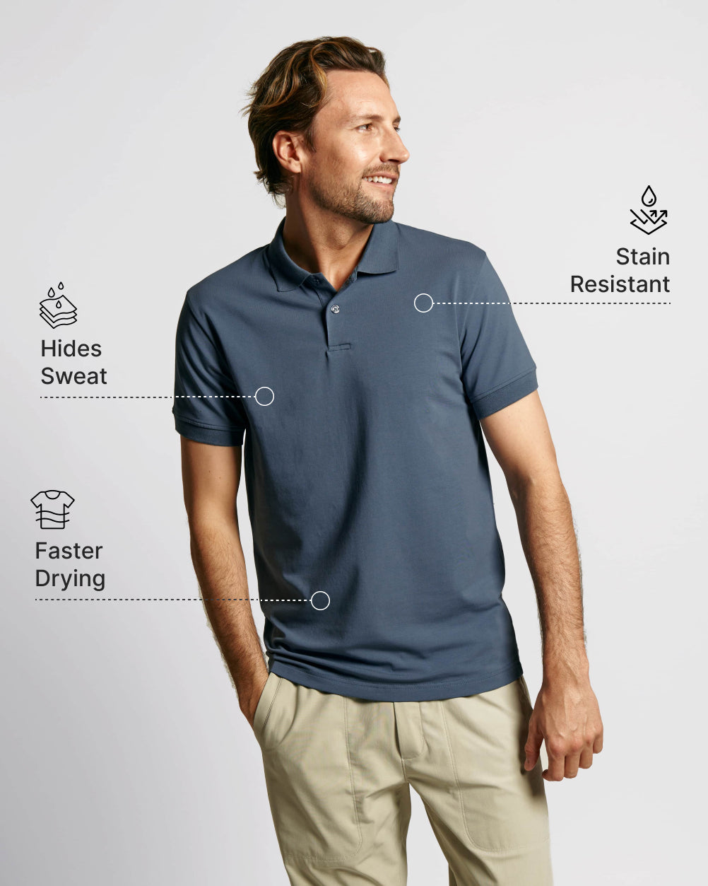 Blue Polo With Background