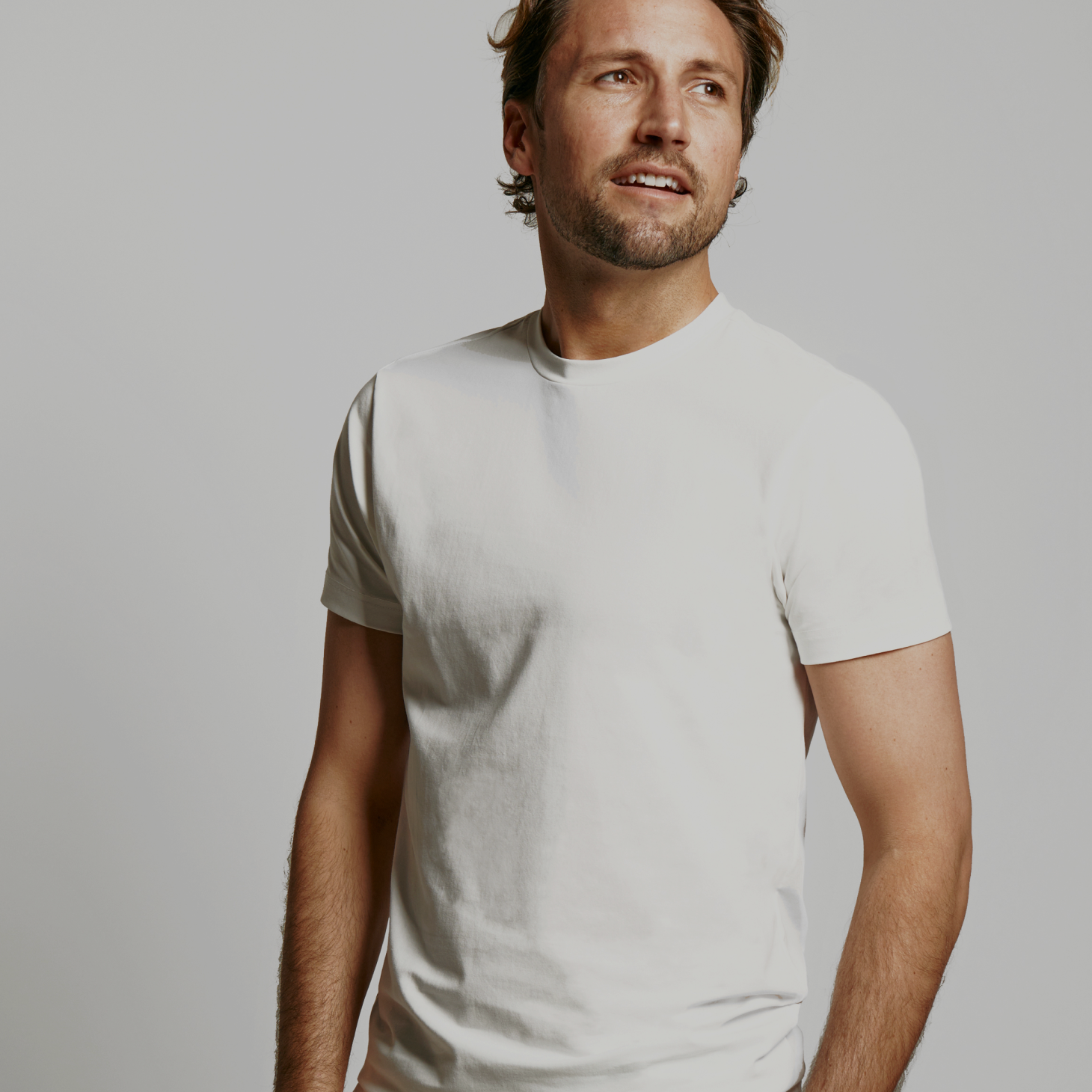 White crew neck