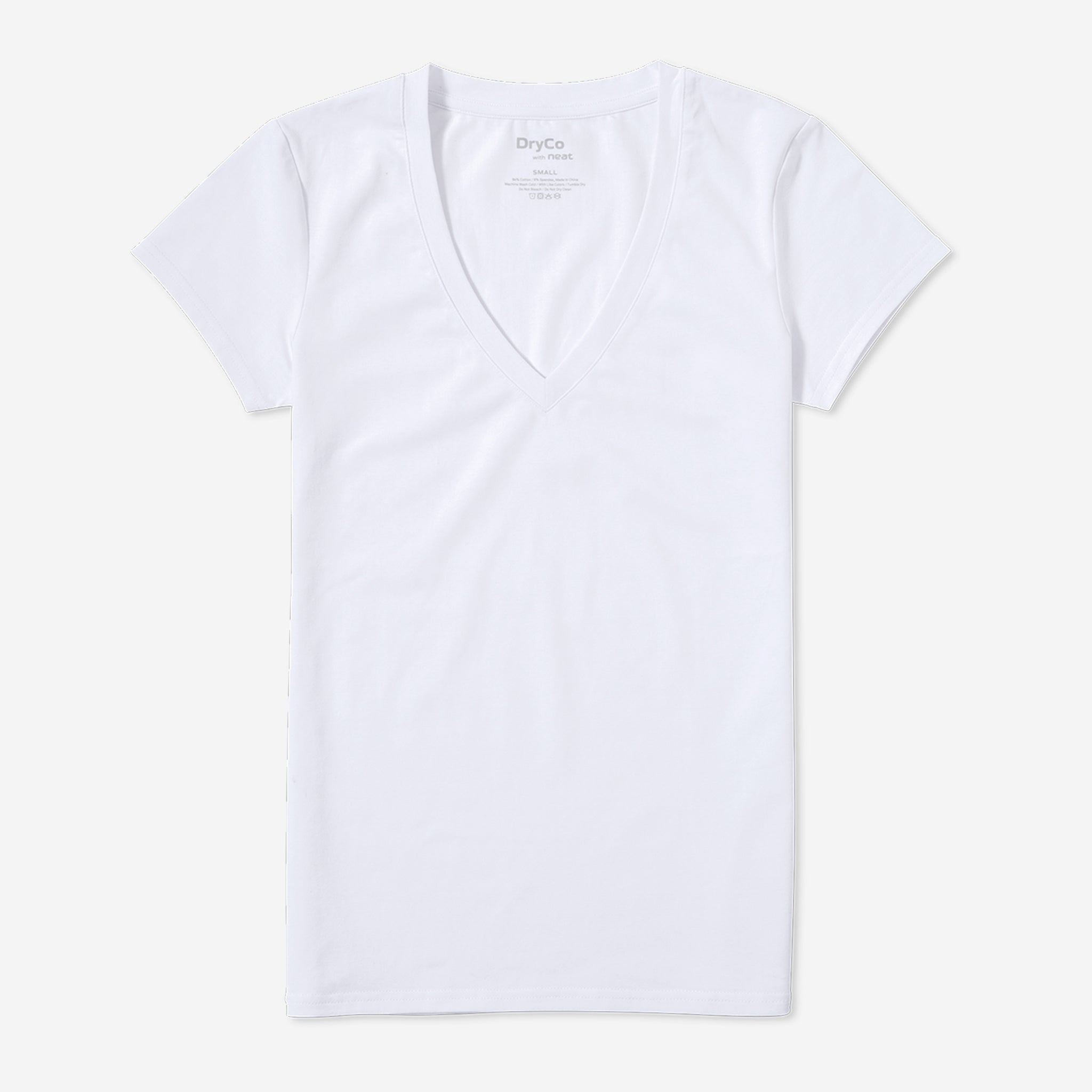 Womens White V Neck Undershirt