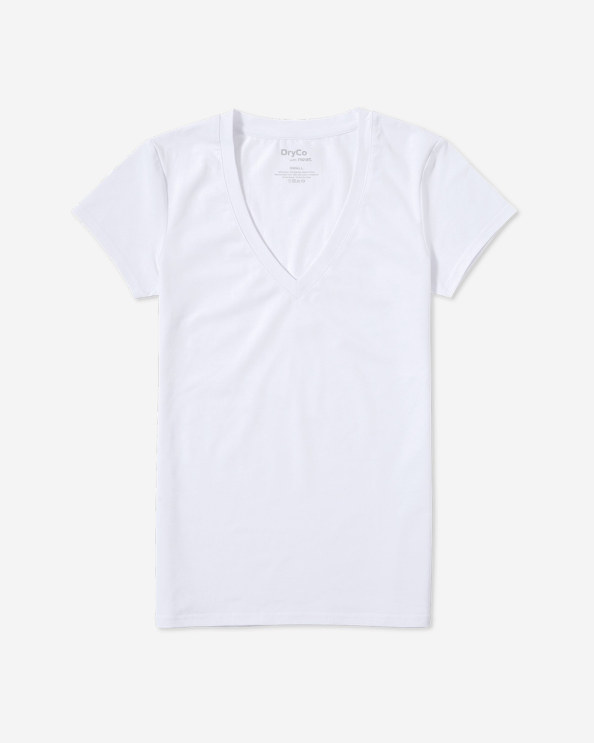 Womens White V Neck Undershirt