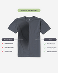Outside of shirt when wet shows Neat is water resistant, dries faster, and reduces stickiness than regular shirts
