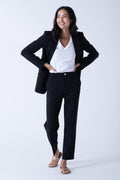 Model wearing Women's Sweat Defender v-neck undershirt